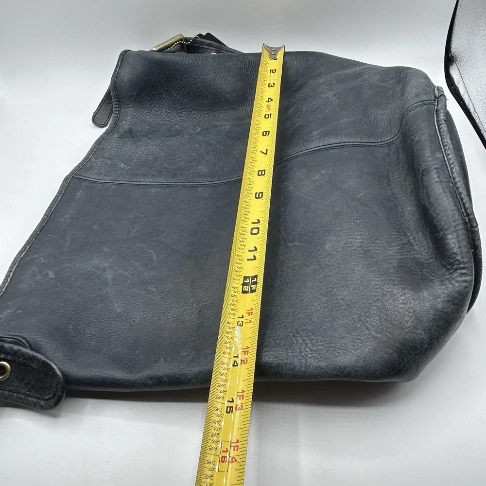 John Varvatos Canvas Tote‎ Lightweight Laptop Messenger Bag Vegan Leather Trim